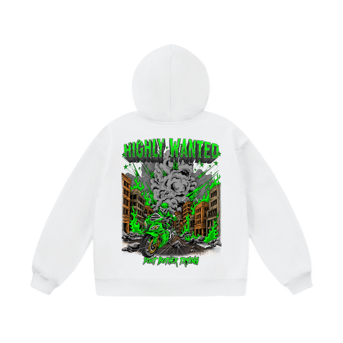 WHITE BOOM HOODIE
