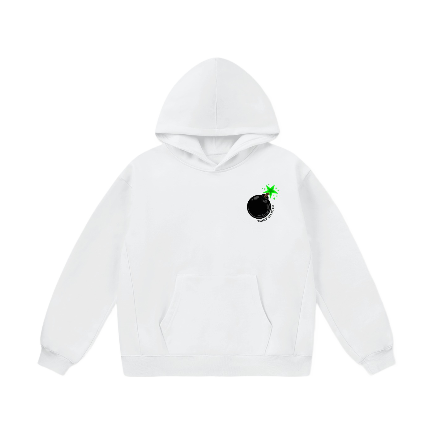 WHITE BOOM HOODIE