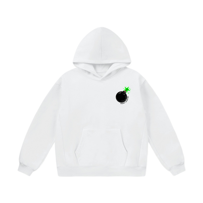 WHITE BOOM HOODIE