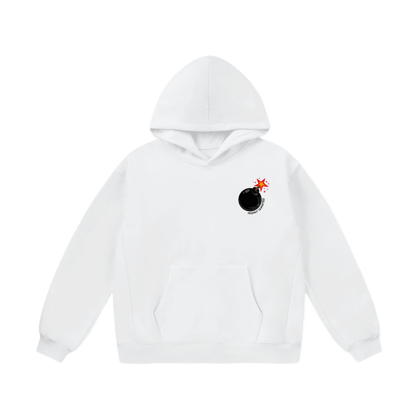 WHITE BOOM HOODIE
