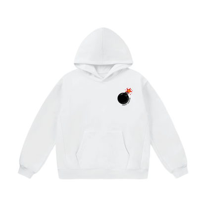 WHITE BOOM HOODIE