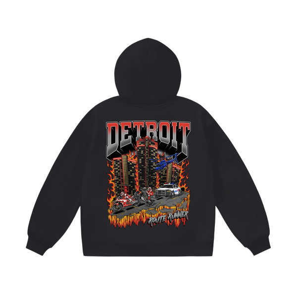 DETROIT 2.0 HOODIE - BLACK