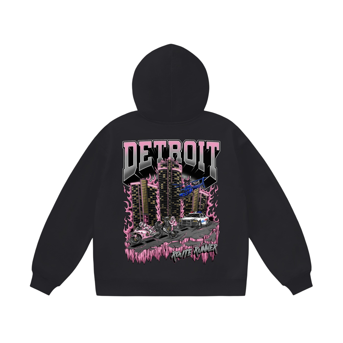 DETROIT 2.0 HOODIE - BLACK