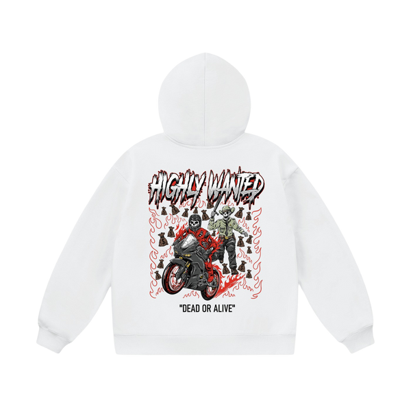 DEAD OR ALIVE HOODIE - WHITE