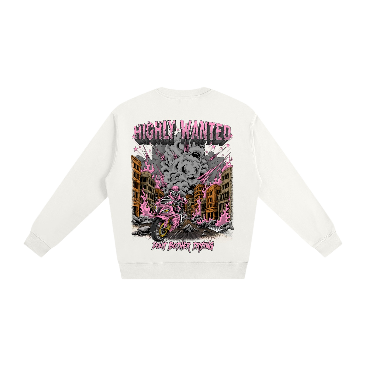 WHITE BOOM SWEATSHIRT