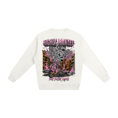 WHITE BOOM SWEATSHIRT