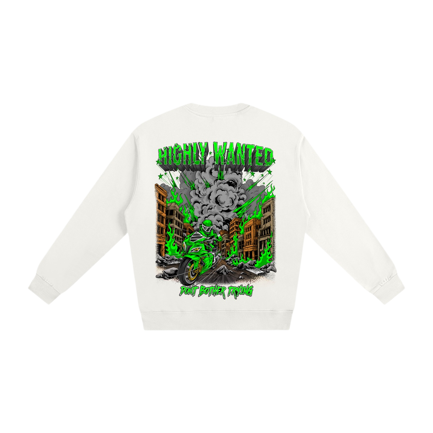 WHITE BOOM SWEATSHIRT