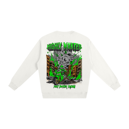 WHITE BOOM SWEATSHIRT