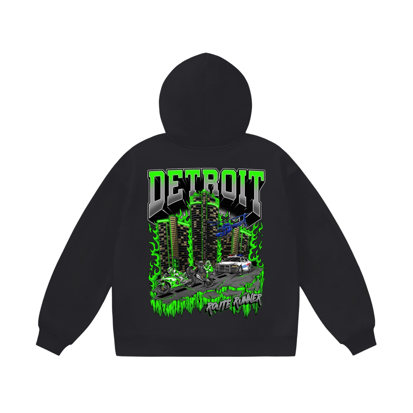 DETROIT 2.0 HOODIE - BLACK