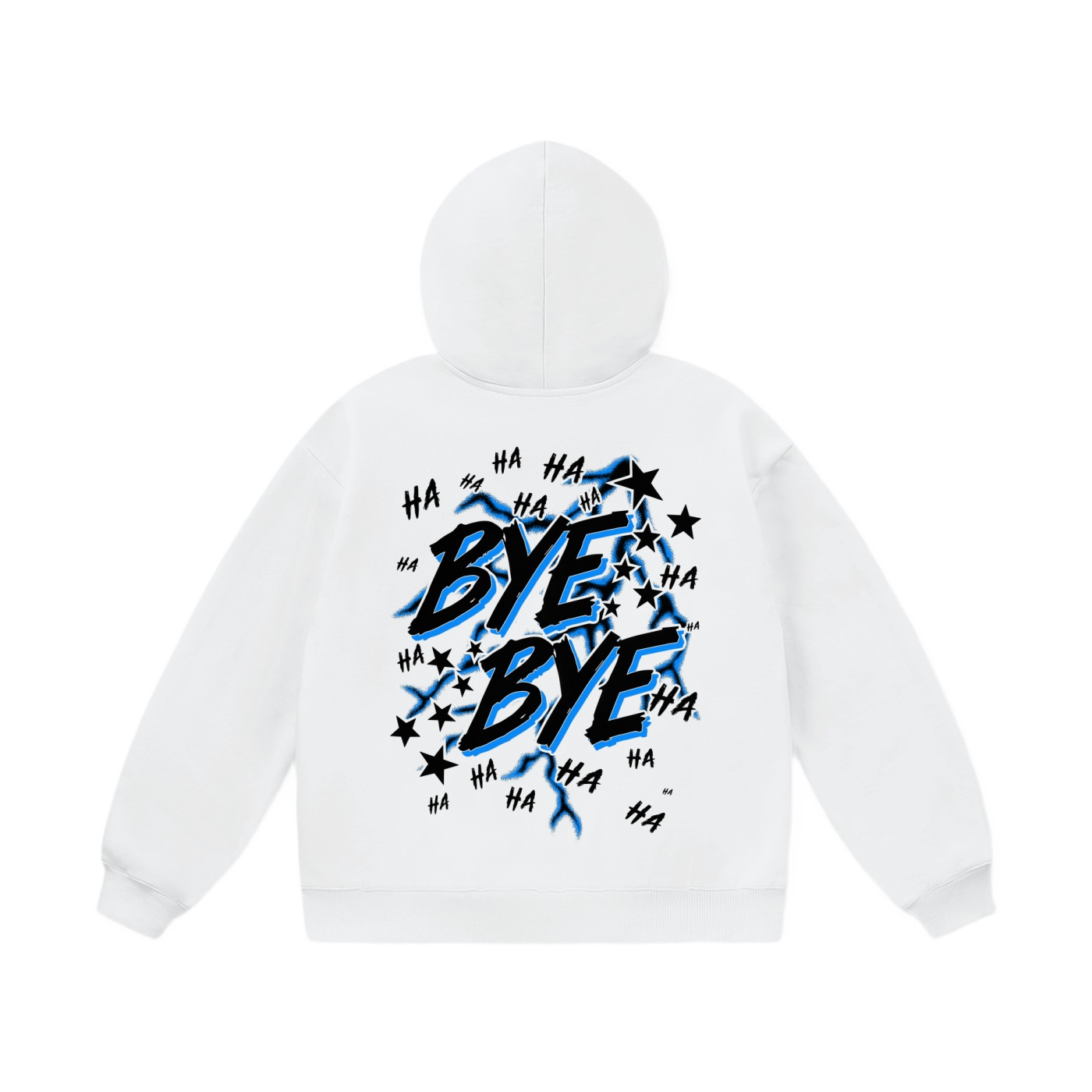 WHITE BYE BYE 2.0 HOODIE