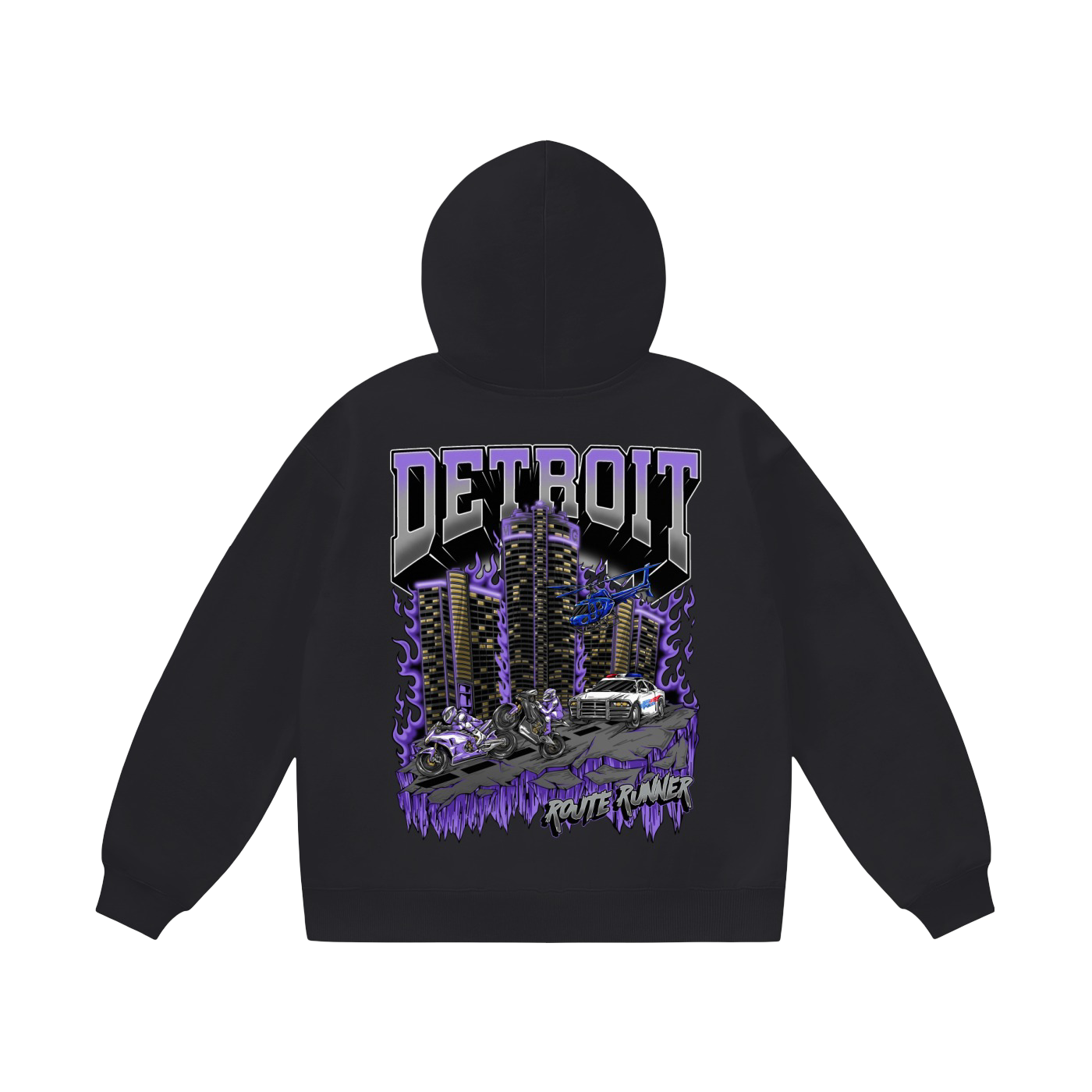 DETROIT 2.0 HOODIE - BLACK