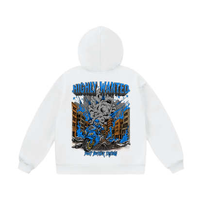 WHITE BOOM HOODIE