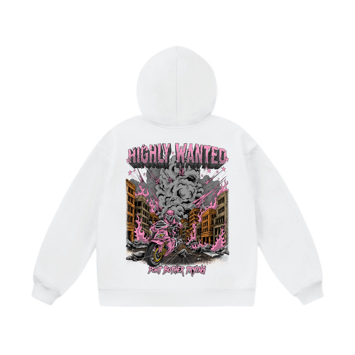 WHITE BOOM HOODIE