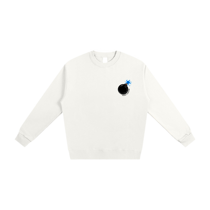 WHITE BOOM SWEATSHIRT