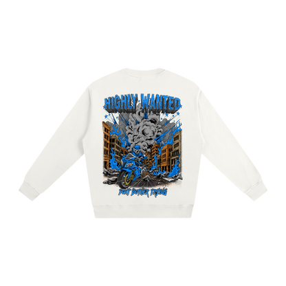 WHITE BOOM SWEATSHIRT