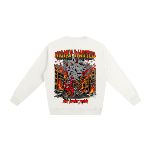 WHITE BOOM SWEATSHIRT