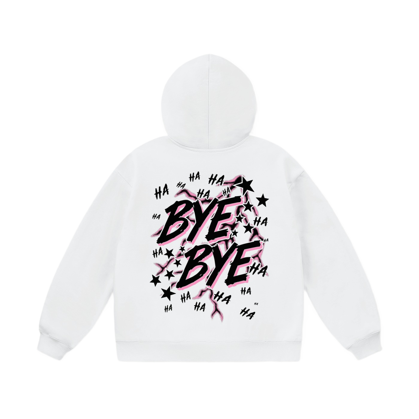 WHITE BYE BYE 2.0 HOODIE
