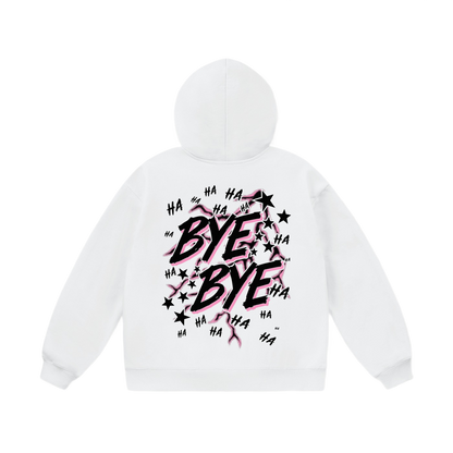 WHITE BYE BYE 2.0 HOODIE