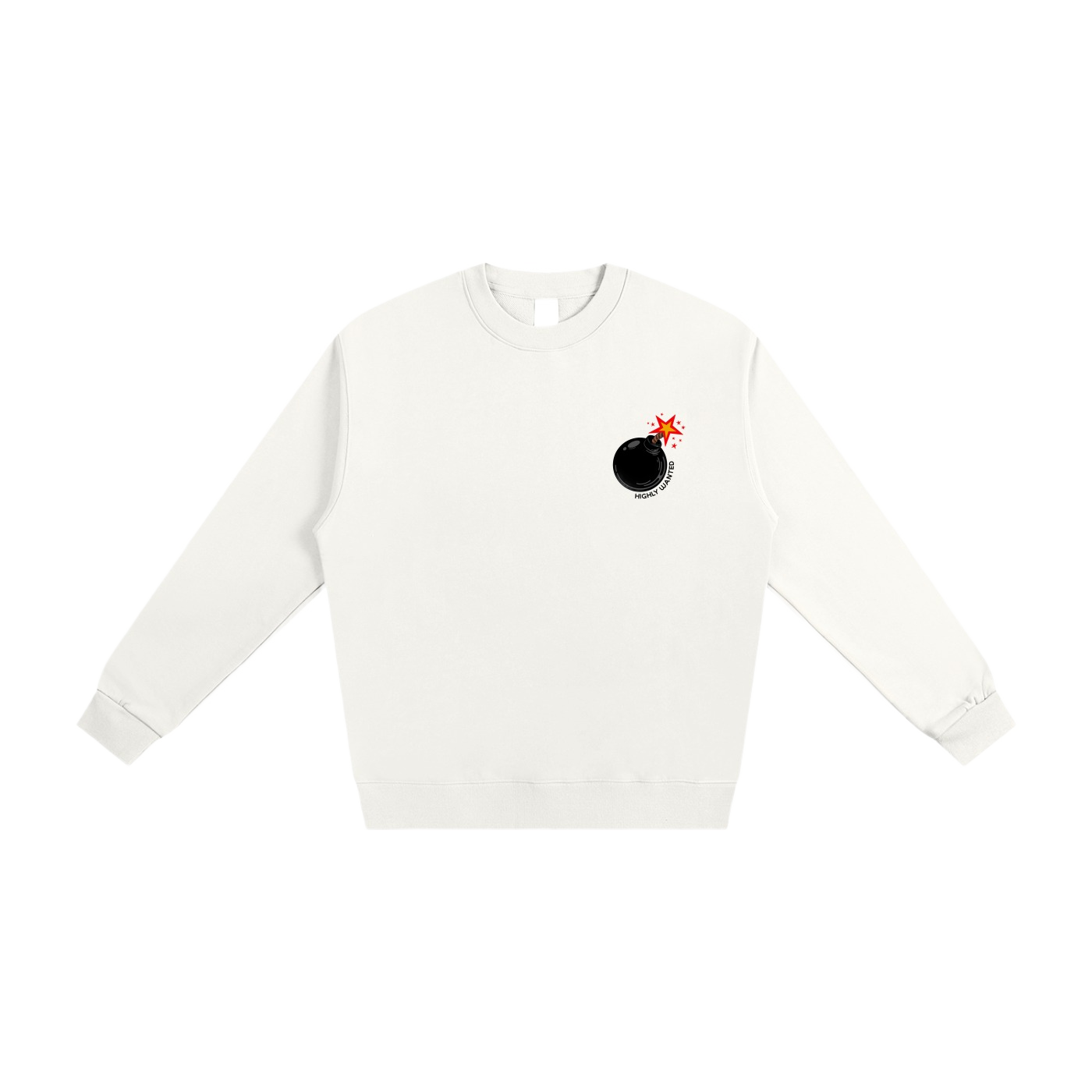 WHITE BOOM SWEATSHIRT