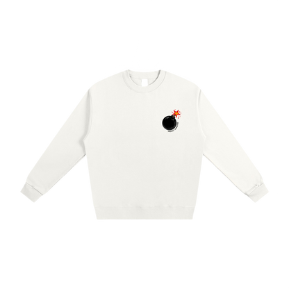 WHITE BOOM SWEATSHIRT