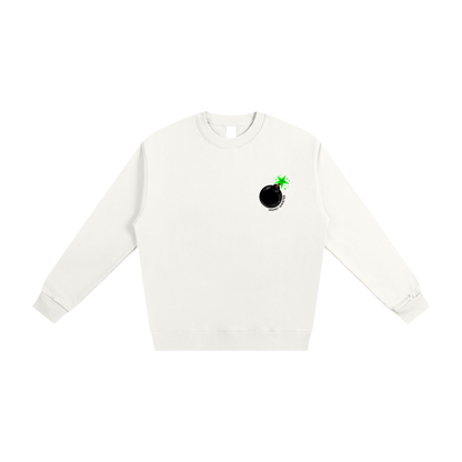 WHITE BOOM SWEATSHIRT