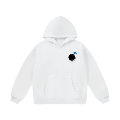 WHITE BOOM HOODIE