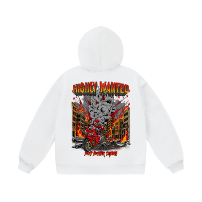 WHITE BOOM HOODIE