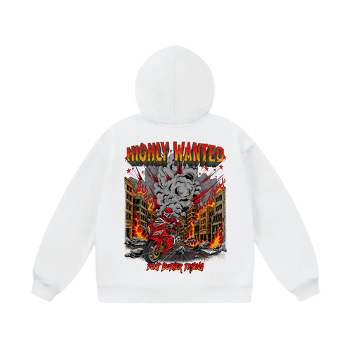 WHITE BOOM HOODIE
