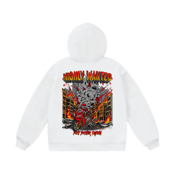 WHITE BOOM HOODIE